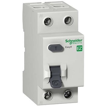 Дифференциальный выключатель Schneider Electric (УЗО) EASY 9 2P 25А 30мА AC 4,5 кА - Электрика, НВА - Модульное оборудование - Дифференциальные автоматы - . Магазин оборудования для автономного и резервного электропитания Ekosolar.ru в Белогорске