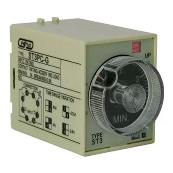 Реле времени 220V ST3PC-G (0.5-4min/40min/4h/24h) Энергия - Электрика, НВА - Реле, автоматизация и управление - Реле времени - . Магазин оборудования для автономного и резервного электропитания Ekosolar.ru в Белогорске