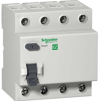 Дифференциальный выключатель Schneider Electric (УЗО) EASY 9 4P 40A 30мА АС 4,5 кА - Электрика, НВА - Модульное оборудование - Дифференциальные автоматы - . Магазин оборудования для автономного и резервного электропитания Ekosolar.ru в Белогорске
