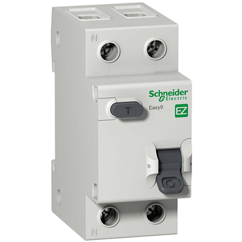 Дифференциальный автоматический выключатель Schneider Electric EASY 9 1P+N 20А 30мА C AC 4,5 кА - Электрика, НВА - Модульное оборудование - Дифференциальные автоматы - . Магазин оборудования для автономного и резервного электропитания Ekosolar.ru в Белогорске