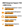 ИБП для котла Энергия Гарант 750 + Аккумулятор 33 Ач 12 В (450Вт - 40мин) - ИБП и АКБ - ИБП для котлов - . Магазин оборудования для автономного и резервного электропитания Ekosolar.ru в Белогорске